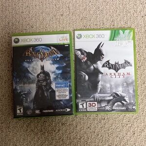 Batman: Arkham Asylum & Arkham City for Xbox 360 both games complete